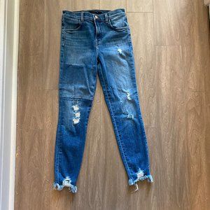 J Brand Distressed Skinny Jeans, Cropped